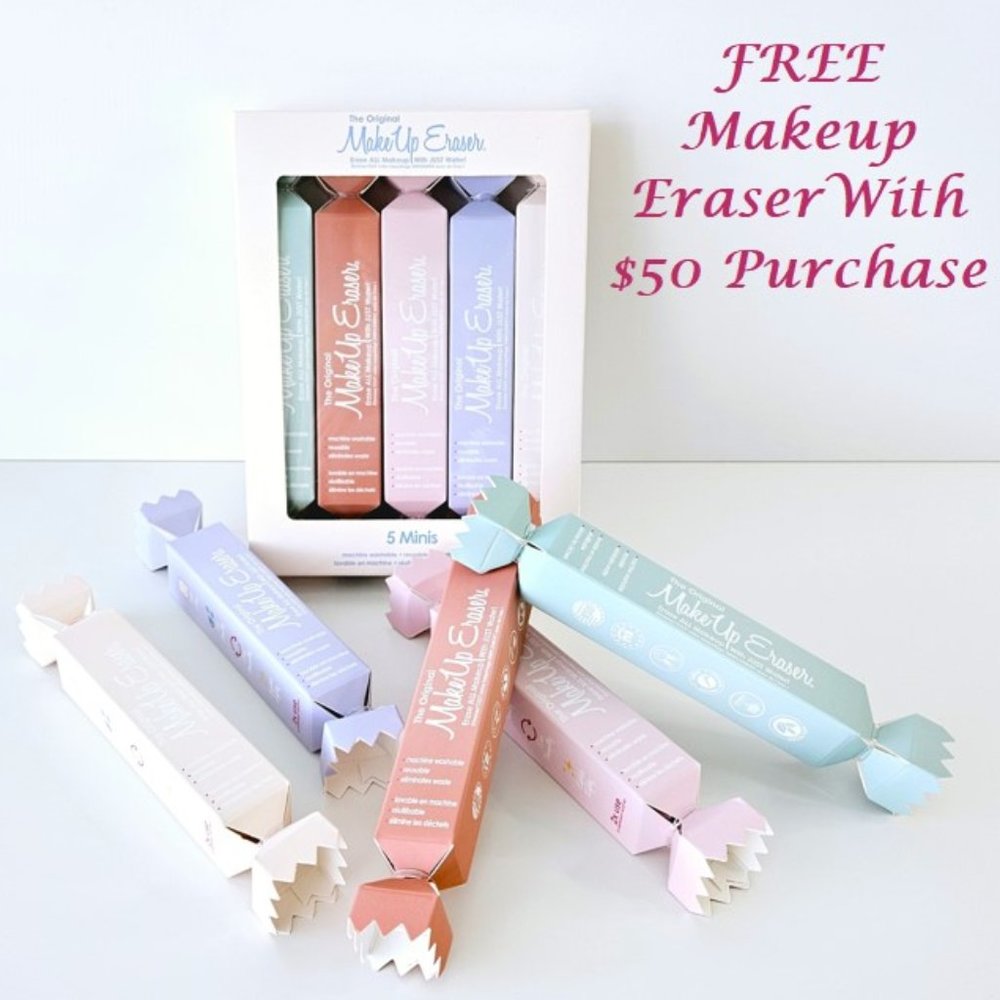 FREE MakeUp Earser with $50 Purchase